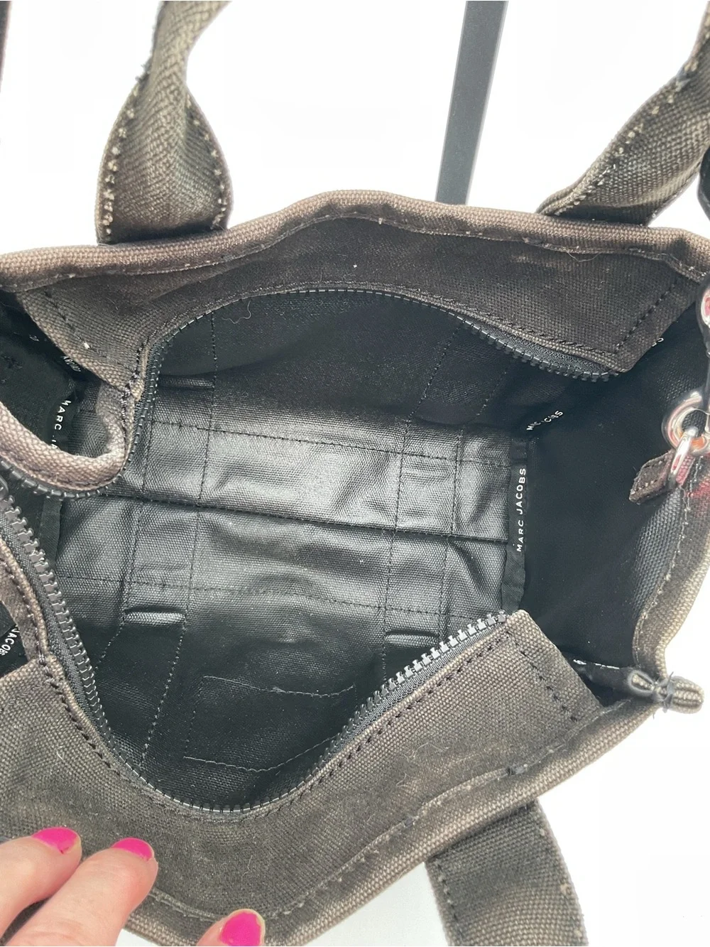 Marc Jacobs The Tote Bag Small Canvas Tote in Black - Faded